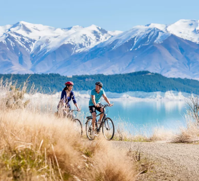 Lac Pukaki Nouvelle-Zélande Montagne Vélo Randonnée