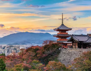 Temple Kiyomizu au Japon Temple Japon Kiyomizu Paysage Sunset