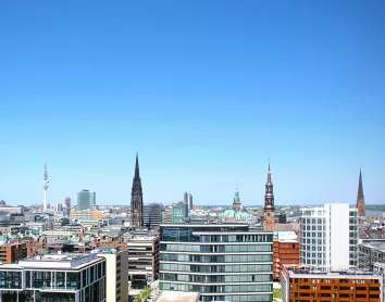 Ville d'Allemagne Allemagne Hambourg Building Ciel Bleu